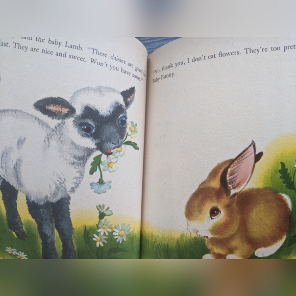 Vintage 1950 The Hungry Little Bunny and What He Found Out Irma Wilde - Picture 5 of 9